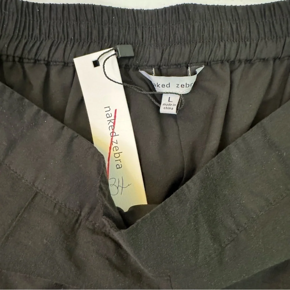 Naked Zebra Black Tencel Shorts